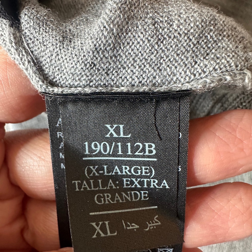 AllSaints Merino Wool Sweater Mens XL Grey NEW Ramskull Crew Neck Pullover - Picture 8 of 11